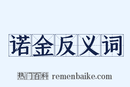 诺金反义词是什么意思的图片
